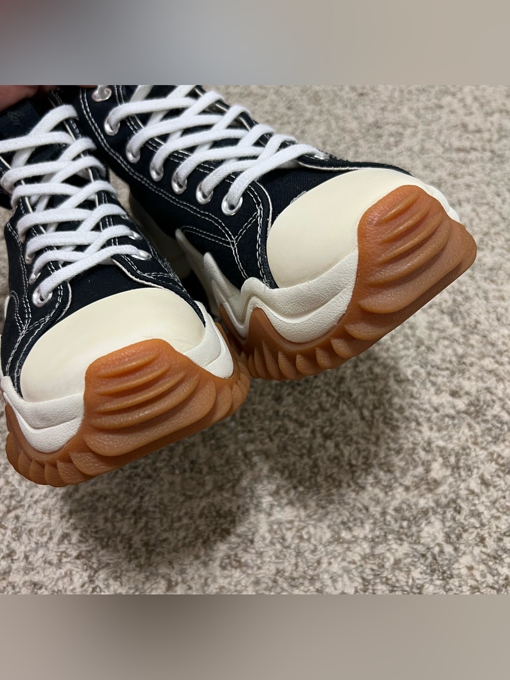 Converse Run Star Motion Platform High-Top Sneakers Black/White/Gum Size M6/W7.5 - Picture 7 of 13
